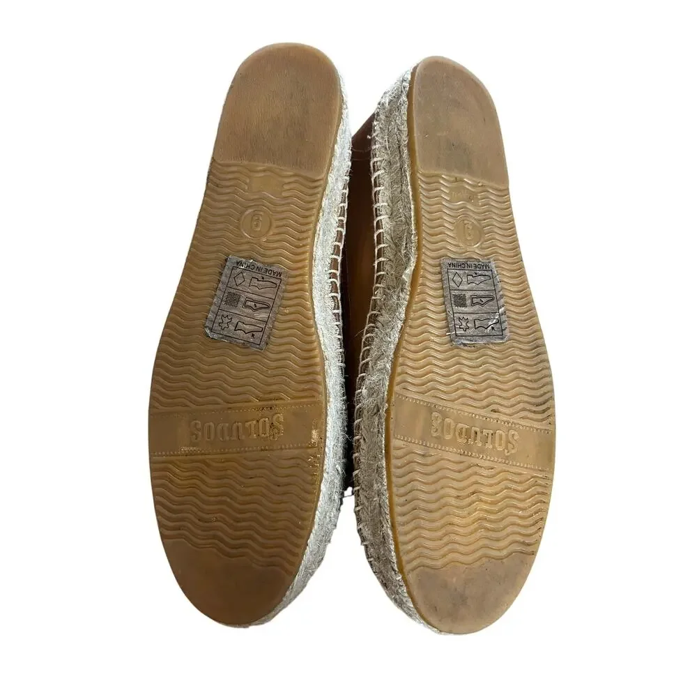 Soludos | Women's Size 9 Leather Espadrilles Brown